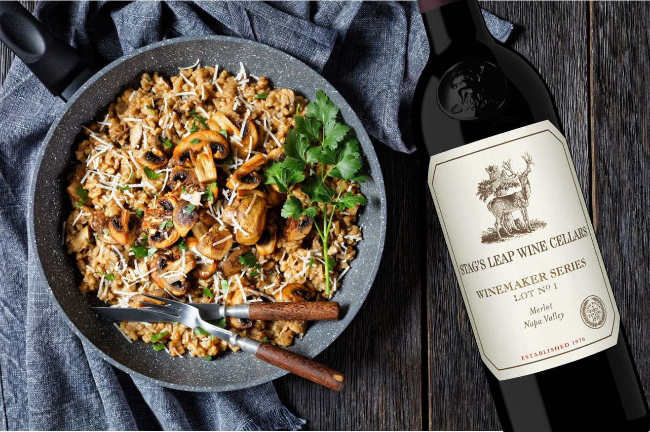 Wild Mushroom Risotto with Merlot